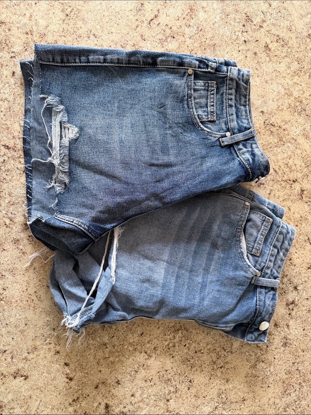 Denim Blvd Distressed High-Rise Women Shorts - Blue - Picture 4 of 4